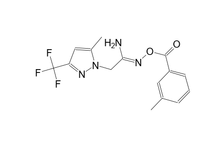 (1Z)-N'-[(3-methylbenzoyl)oxy]-2-[5-methyl-3-(trifluoromethyl)-1H-pyrazol-1-yl]ethanimidamide