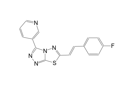 6-[(E)-2-(4-fluorophenyl)ethenyl]-3-(3-pyridinyl)[1,2,4]triazolo[3,4-b][1,3,4]thiadiazole