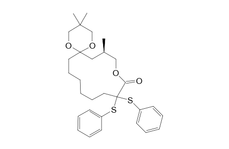 (17R)-3,3,17-trimethyl-13,13-bis(phenylsulfanyl)-1,5,15-trioxaspiro[5.12]octadecan-14-one