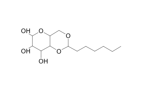 D-GLUCOPYRANOSE, 4,6-O-HEPTYLIDEN-