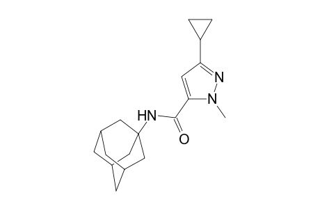 1H-Pyrazole-5-carboxamide, 3-cyclopropyl-1-methyl-N-tricyclo[3.3.1.1(3,7)]dec-1-yl-