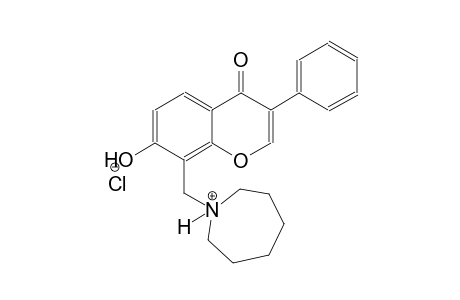 1H-azepinium, hexahydro-1-[(7-hydroxy-4-oxo-3-phenyl-4H-1-benzopyran-8-yl)methyl]-, chloride
