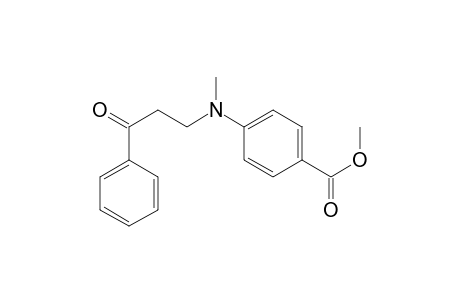 Benzoic acid, 4-[methyl(3-oxo-3-phenylpropyl)amino]-, methyl ester