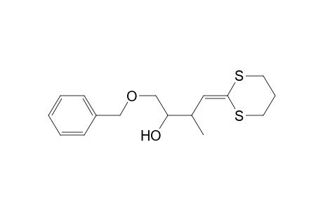 1,3-Dithia-2-((1-methyl-3-benzyloxy-2-hydroxypropyl)methylene)cyclohexane