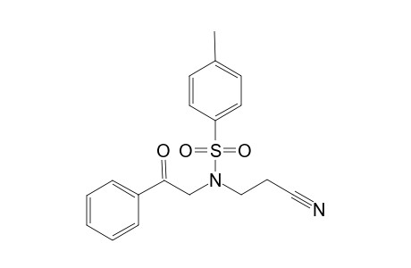 N-(2-Cyanoethyl)-4-methyl-N-(2-oxo-2-phenylethyl)benzenesulfonamide