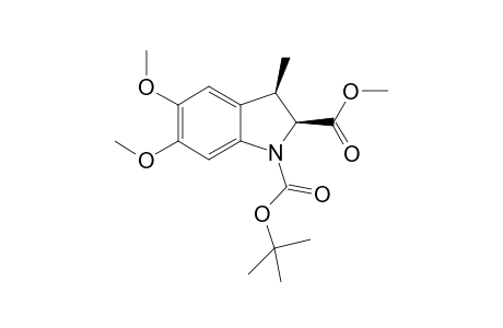 (2S,3R)-5,6-dimethoxy-3-methyl-2,3-dihydroindole-1,2-dicarboxylic acid O1-tert-butyl ester O2-methyl ester