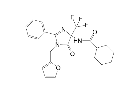 N-[1-(furan-2-ylmethyl)-5-oxo-2-phenyl-4-(trifluoromethyl)-4,5-dihydro-1H-imidazol-4-yl]cyclohexanecarboxamide