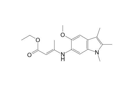 2-Butenoic acid, 3-[(5-methoxy-1,2,3-trimethyl-1H-indol-6-yl)amino]-, ethyl ester