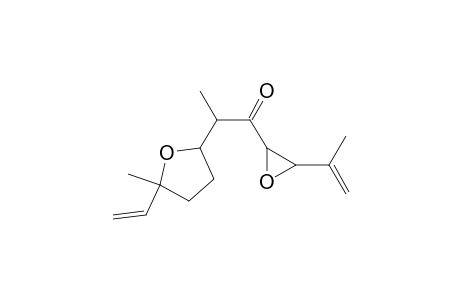 1-Propanone, 2-(5-ethenyltetrahydro-5-methyl-2-furanyl)-1-[3-(1-methylethenyl)oxir anyl]-