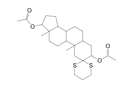 (3-acetoxy-10,13-dimethyl-spiro[1,3,4,5,6,7,8,9,11,12,14,15,16,17-tetradecahydrocyclopenta[a]phenanthrene-2,2'-1,3-dithiane]-17-yl) acetate
