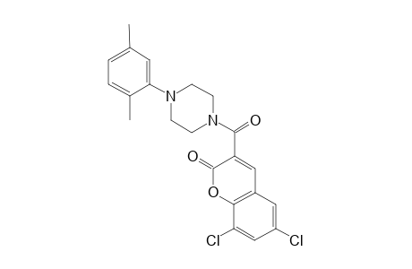 6,8-bis(chloranyl)-3-[4-(2,5-dimethylphenyl)piperazin-1-yl]carbonyl-chromen-2-one