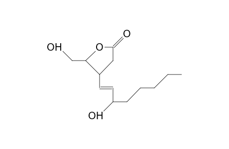 1-Oxa-2-oxo-3-(3-hydroxy-2-octenyl)-4-hydroxy-methyl-cyclopentane