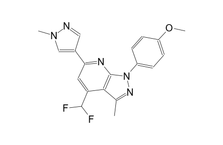 1H-pyrazolo[3,4-b]pyridine, 4-(difluoromethyl)-1-(4-methoxyphenyl)-3-methyl-6-(1-methyl-1H-pyrazol-4-yl)-