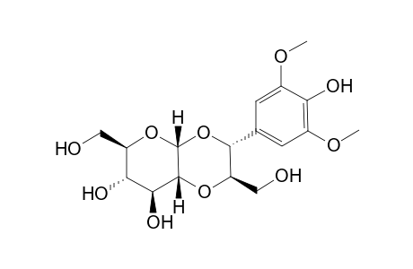 (2R,3R,4aS,6R,7S,8S,8aR)-Hexahydro-3-(4-hydroxy-3,5-dimethoxyphenyl)-2,6-bis(hydroxymethyl)-4aH-pyrano[2,3-b][1,4]dioxine-7,8-diol