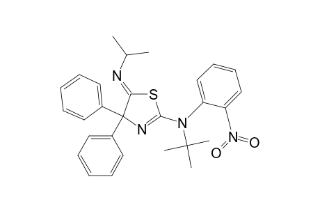 2-[tert-butyl(2-nitrophenyl)amino]-4,5-dihydro-4,4-diphenyl-5-(isopropylimino)thiazole