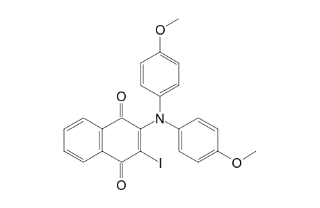 3-iodo-2-[di(p-methoxyphenyl)amino]-1,4-naphthoquinone