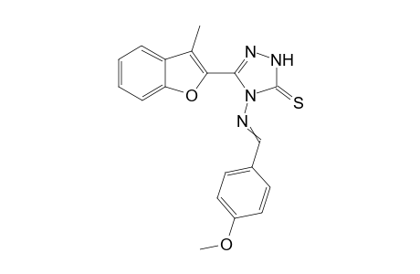 4-(4-Methoxybenzylideneamino)-5-(3-methylbenzofuran-2-yl)-4H-1,2,4-triazole-3-thione