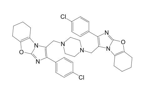 Bis-1,4-[(2'-(4"-chlorophenyl)-5',6',7',8'-tetrahydro-3'-benzo[d]imidazo[2,1-b]oxazolyl)methyl]piperazine