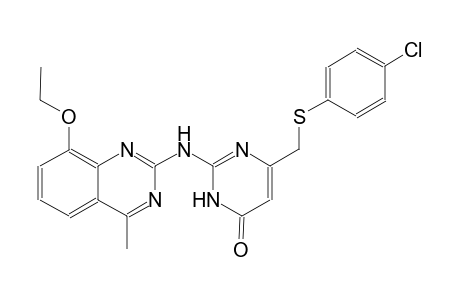 4(3H)-pyrimidinone, 6-[[(4-chlorophenyl)thio]methyl]-2-[(8-ethoxy-4-methyl-2-quinazolinyl)amino]-