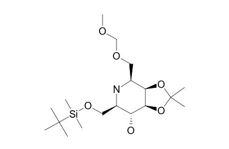 7-O-TERT.-BUTYLDIMETHYLSILYL-2,6-DIDEOXY-2,6-IMINO-3,4-O-ISOPROPYLIDENE-1-O-METHOXYMETHYL-L-GLYCERO-L-GALACTO-HEPTITOL