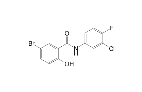 Benzamide, 5-bromo-2-hydroxy-N-(3-chloro-4-fluorophenyl)-