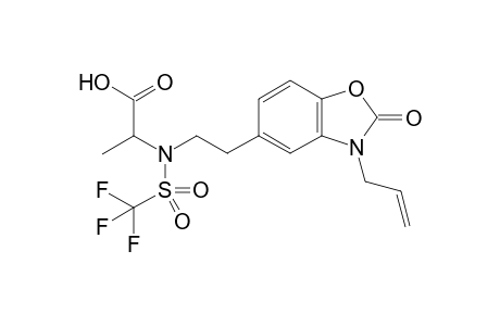 2-{N-[2-(3-allyl-2-oxo-2,3-dihydrobenzoxazol-5-yl)ethyl]-N-(trifluoromethylsulfonyl)amino}propionic acid
