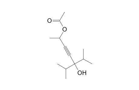 3-Heptyne-2,5-diol, 6-methyl-5-(1-methylethyl)-, 2-acetate