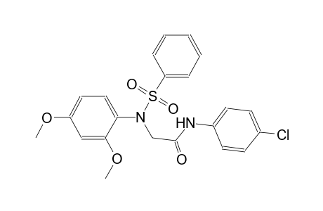 N-(4-chlorophenyl)-2-[2,4-dimethoxy(phenylsulfonyl)anilino]acetamide