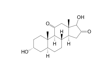 5.alpha.-androstan-3.alpha.,17-diol-11,16-dione
