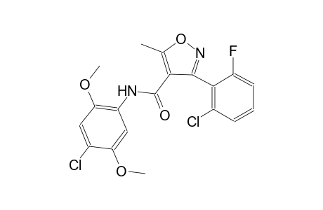 N-(4-chloro-2,5-dimethoxyphenyl)-3-(2-chloro-6-fluorophenyl)-5-methyl-4-isoxazolecarboxamide