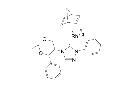 (4S,5S)-Chloro(eta-4-1,5-norbornadiene)(1-phenyl-4-(2,2-di-methyl-4-phenyl-1,3-dioxan-5-yl)-4,5-dihydro-1H-1,2,4-triazol-5-yli-dene)rhodium(I)