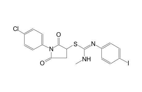 1-(4-chlorophenyl)-2,5-dioxo-3-pyrrolidinyl N'-(4-iodophenyl)-N-methylimidothiocarbamate