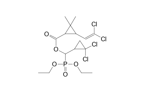 O,O-DIETHYL[1-(2-(2',2'-DICHLOROVINYL)-3,3-DIMETHYLCYCLOPROPYLCARBOXY)-1-(2,2-DICHLOROCYCLOPROPYL)METHYL]PHOSPHONATE