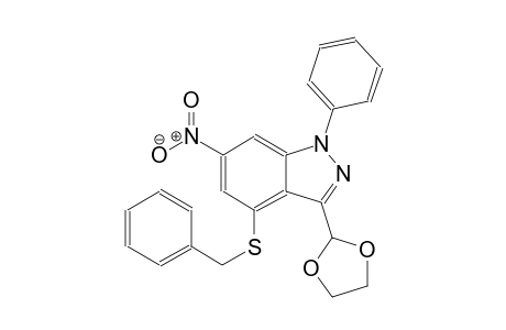 4-(benzylsulfanyl)-3-(1,3-dioxolan-2-yl)-6-nitro-1-phenyl-1H-indazole
