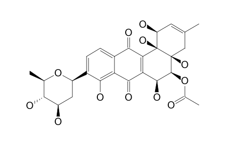 acetic acid [(1S,4aS,5S,6S,12bS)-9-[(2R,4R,5S,6R)-4,5-dihydroxy-6-methyl-tetrahydropyran-2-yl]-1,4a,6,8,12b-pentahydroxy-7,12-diketo-3-methyl-1,4,5,6-tetrahydrobenzo[c]anthracen-5-yl] ester