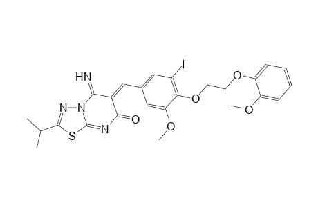 7H-[1,3,4]thiadiazolo[3,2-a]pyrimidin-7-one, 5,6-dihydro-5-imino-6-[[3-iodo-5-methoxy-4-[2-(2-methoxyphenoxy)ethoxy]phenyl]methylene]-2-(1-methylethyl)-, (6Z)-
