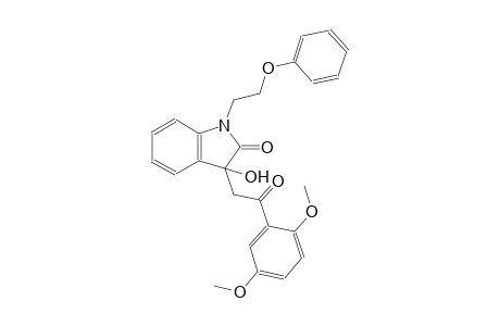 2H-indol-2-one, 3-[2-(2,5-dimethoxyphenyl)-2-oxoethyl]-1,3-dihydro-3-hydroxy-1-(2-phenoxyethyl)-
