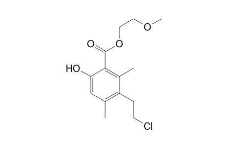 2-Methoxyethyl 4-(2-Chloroethyl)-1-hydroxy-3,5-dimethyl-2-benzoate
