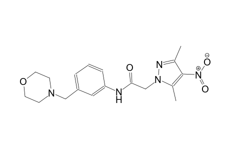 2-(3,5-dimethyl-4-nitro-1H-pyrazol-1-yl)-N-[3-(4-morpholinylmethyl)phenyl]acetamide