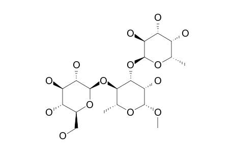 BETA-L-FUC-(1->3)-BETA-D-GLC-(1->4)-ALPHA-L-RHA-OME