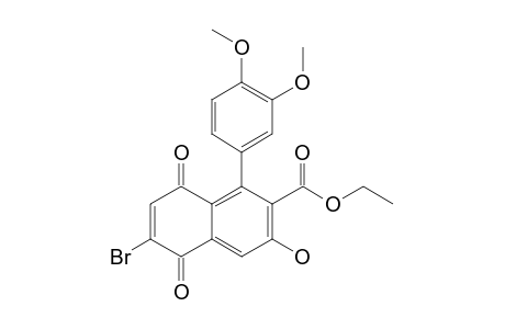 2-BROMO-6-ETHOXYCARBONYL-7-HYDROXY-5-(3,4-DIMETHOXYPHENYL)-1,4-NAPHTHOQUINONE