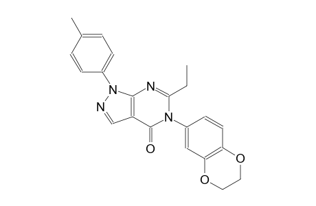 4H-pyrazolo[3,4-d]pyrimidin-4-one, 5-(2,3-dihydro-1,4-benzodioxin-6-yl)-6-ethyl-1,5-dihydro-1-(4-methylphenyl)-
