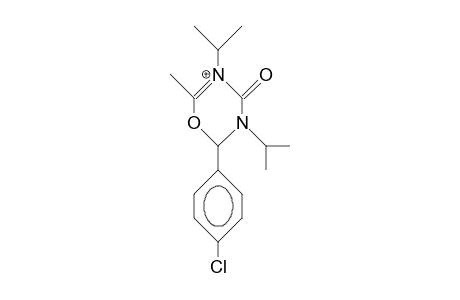 2-(4-Chloro-phenyl)-3,4-dihydro-3,5-diisopropyl-6-methyl-4-oxo-2H-1,3,5-oxadiazinium cation