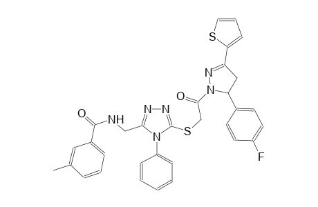 benzamide, N-[[5-[[2-[5-(4-fluorophenyl)-4,5-dihydro-3-(2-thienyl)-1H-pyrazol-1-yl]-2-oxoethyl]thio]-4-phenyl-4H-1,2,4-triazol-3-yl]methyl]-3-methyl-