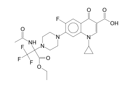 7-[4-(1-Acetamido-1-ethoxycarbonyl-2,2,2-trifluoroethyl)-1-piperazinyl]-1-cyclopropyl-6-fluoro-4(1H)-oxoquinoline-3-carboxylic acid