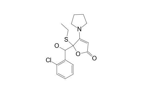 5-[(2-CHLOROPHENYL)-HYDROXYMETHYL]-5-ETHYLTHIO-4-(PYRROLIDIN-1-YL)-FURAN-2(5H)-ONE;ISOMER-#1