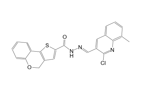 N'-[(E)-(2-chloro-8-methyl-3-quinolinyl)methylidene]-4H-thieno[3,2-c]chromene-2-carbohydrazide