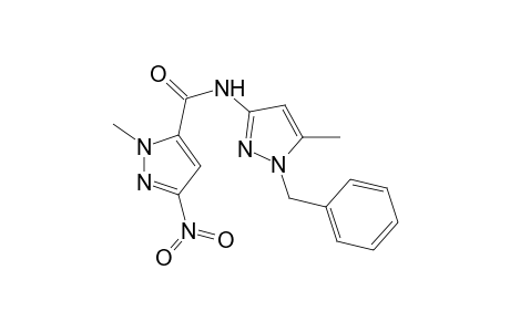 N-(1-benzyl-5-methyl-1H-pyrazol-3-yl)-1-methyl-3-nitro-1H-pyrazole-5-carboxamide