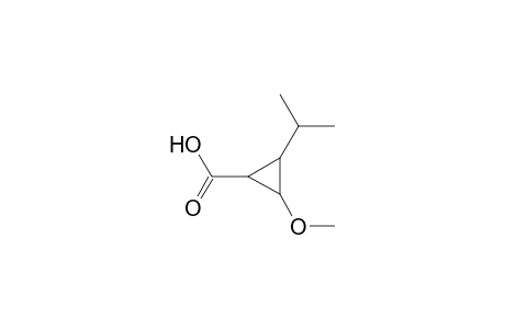 2-isopropyl-3-methoxy-cyclopropanecarboxylic acid