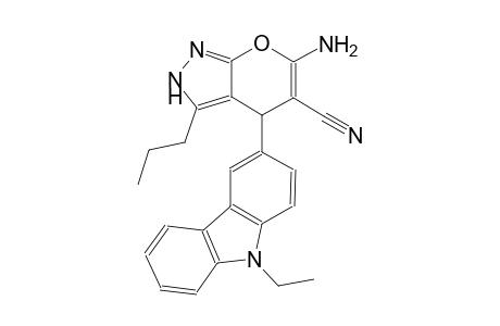 6-amino-4-(9-ethyl-9H-carbazol-3-yl)-3-propyl-2,4-dihydropyrano[2,3-c]pyrazole-5-carbonitrile